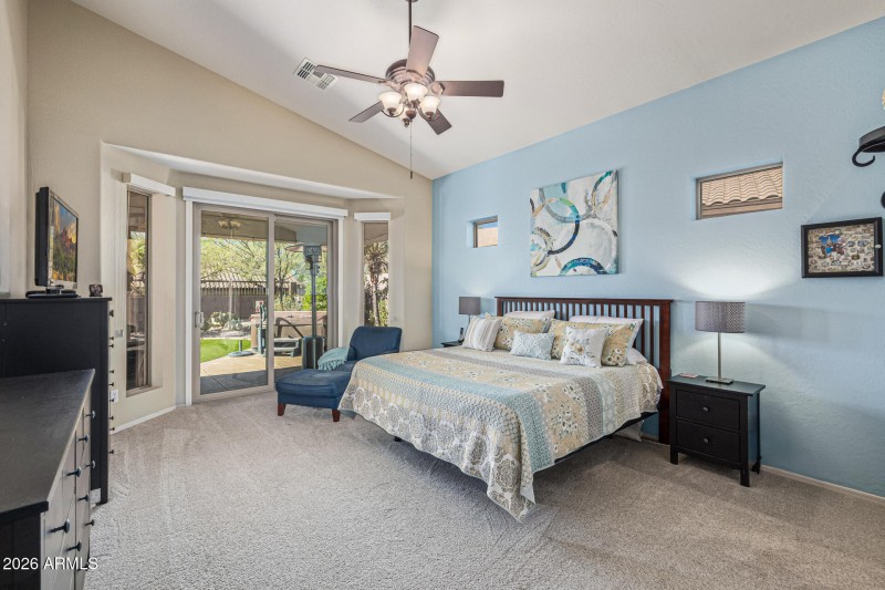 Primary Bedroom with Backyard Access