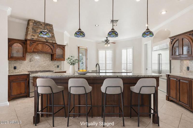 Kitchen Bar - Virtually Staged