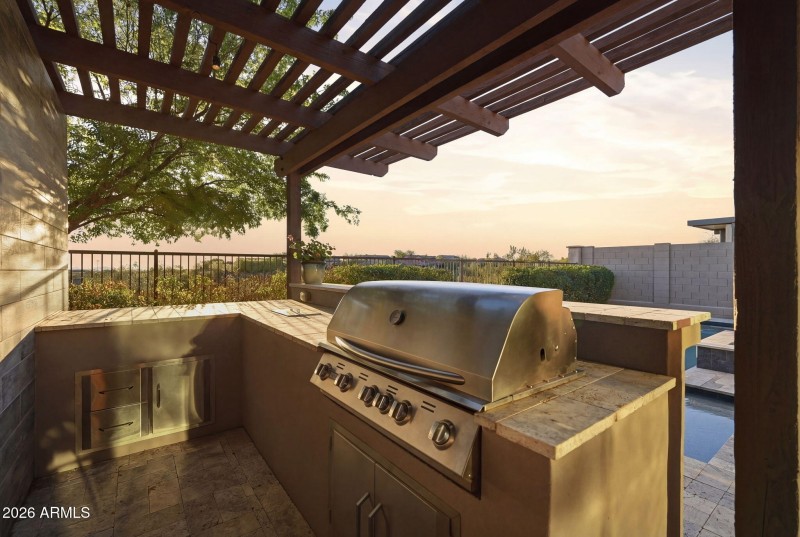 Outdoor BBQ With Beverage Cooler