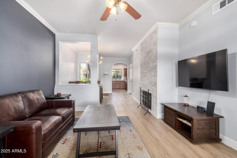 Living Room adjacent Dining Rm