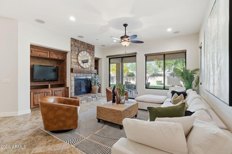 Family Room w/ Cozy Fireplace