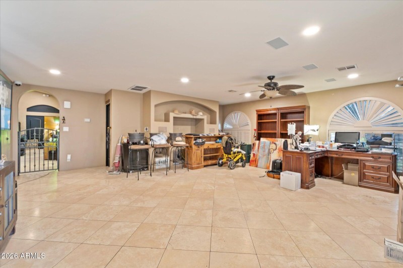 Built-In Niche & Arched Windows