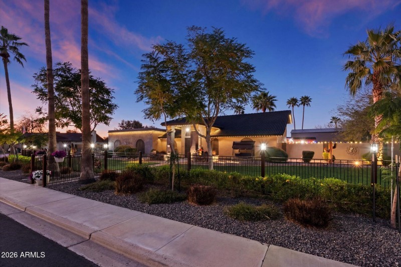 Front Exterior w Mature Landscaping