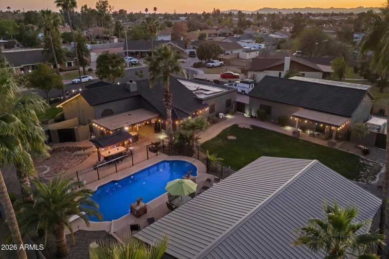 Aerial View at Sunset
