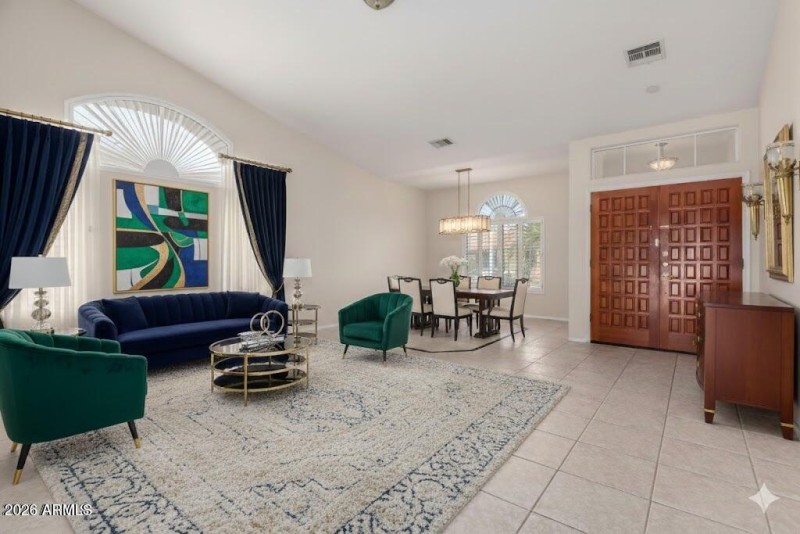 living room and dining room