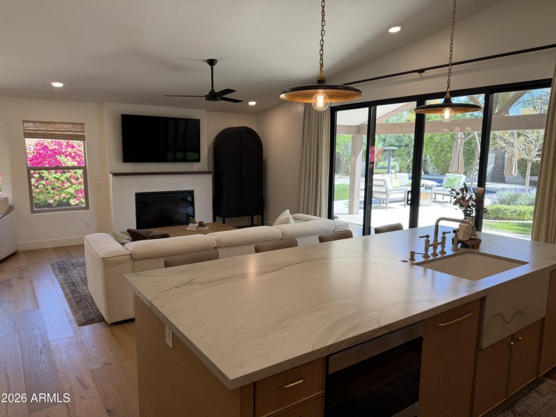 Kitchen to family room