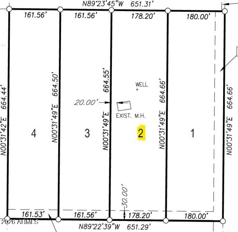 Mobile home plat map lot 2