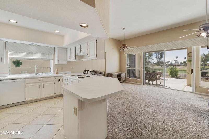 Kitchen/Family Room with patio acces