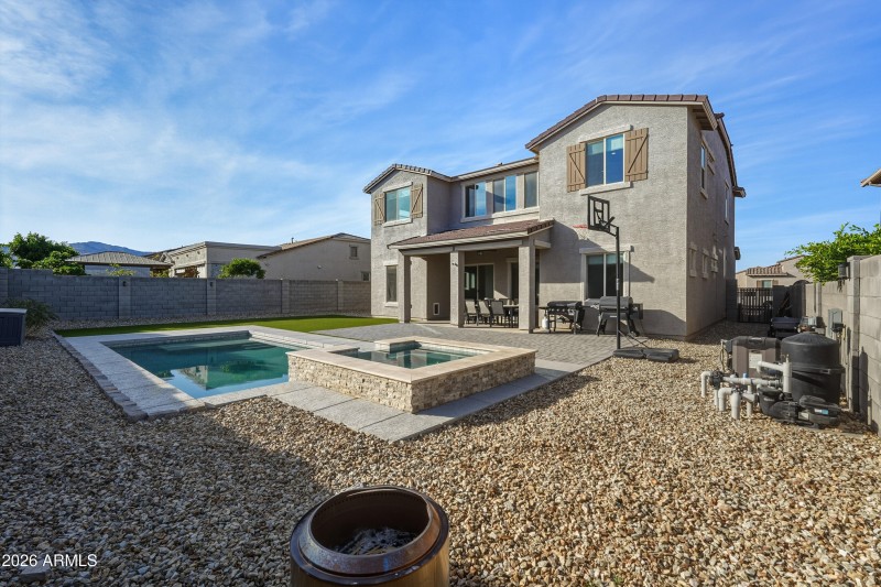 Pool/Spa and Backyard