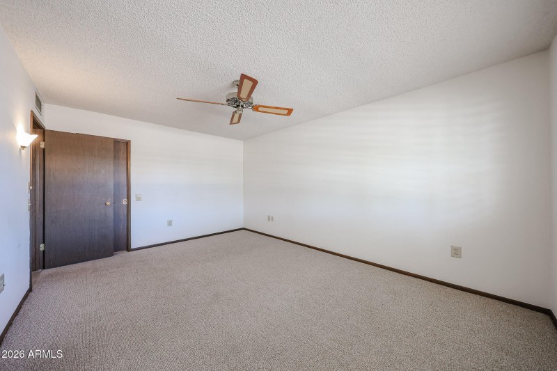 Guest bedroom with large closet