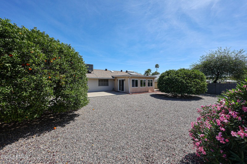 Fenced and Blocked backyard