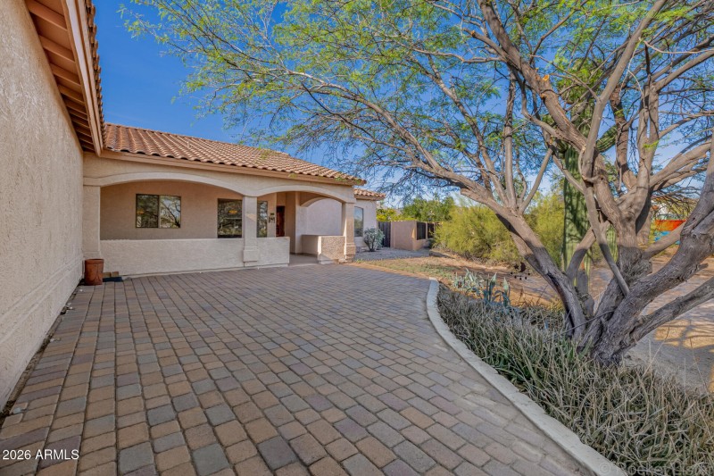 Walk way to front porch