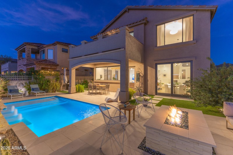 Recently Built Pool & Fire Feature