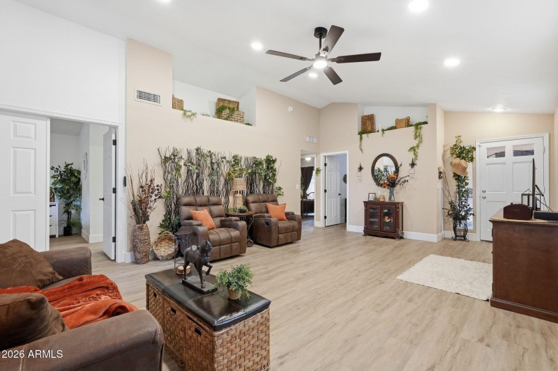 Living Room at Center of Bedrooms