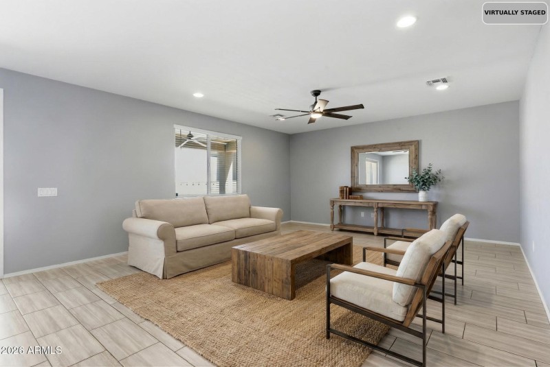 Open Concept Living Virtually Staged