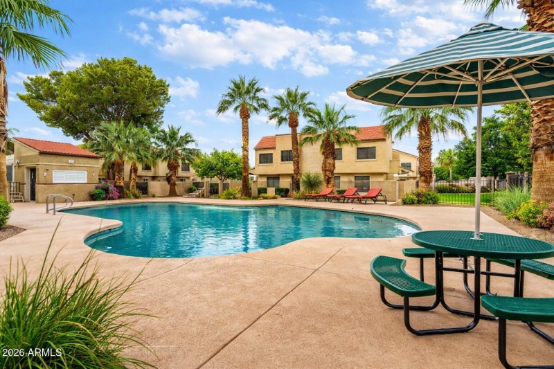 Community pool in Arizona sunshine