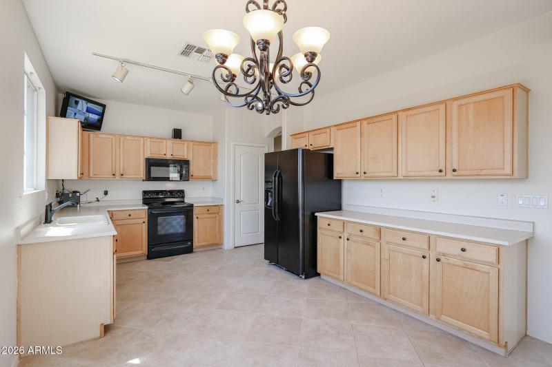 View of kitchen from breakfast nook area