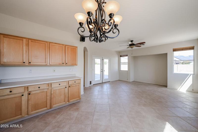 view of family room from kitchen