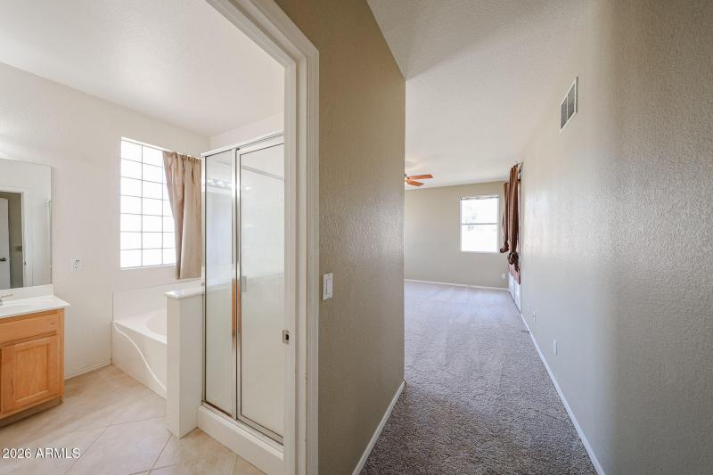 Entry to the primary bedroom