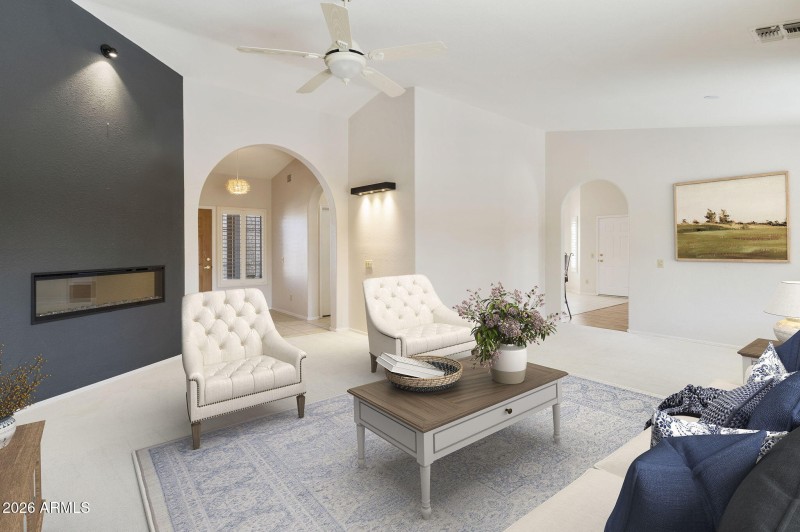 Virtually staged Great Room