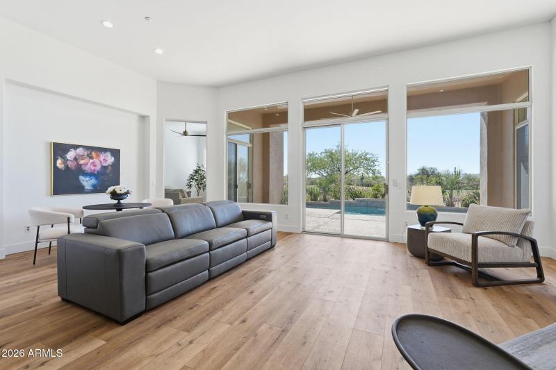 Living Space with High Ceilings