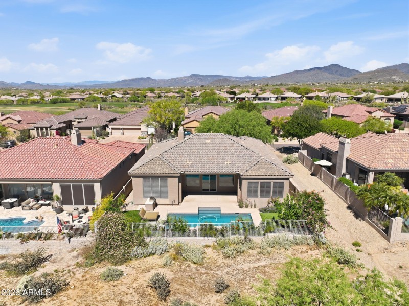 Aerial View of Spacious Covered Patio