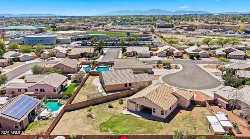 1/34 acre backyard view with grass