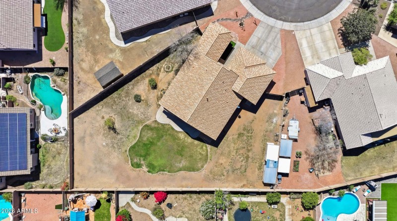 Backyard view, huge 1/3 acre lot