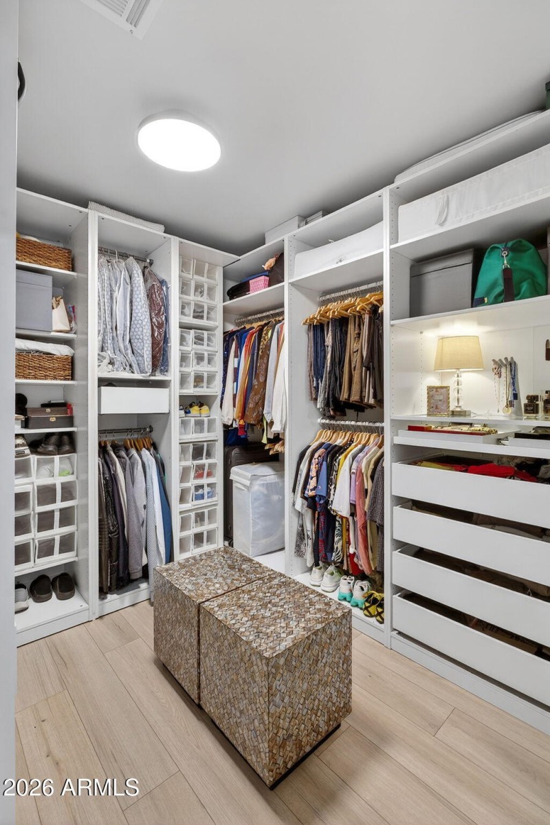 Primary walk in closet