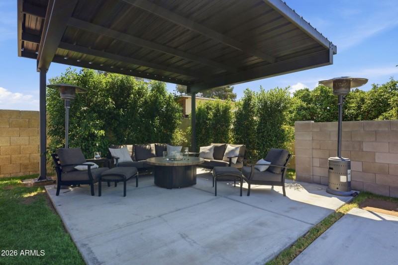 Additional covered patio area