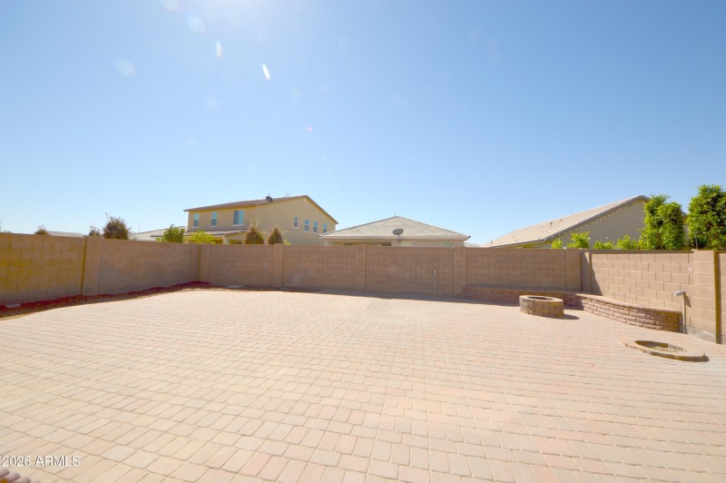 Backyard with Pavers - Middle