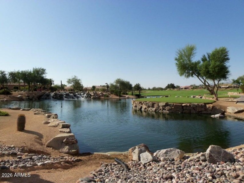 Beautiful golf course rock lake view