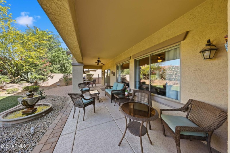 Covered full length patio