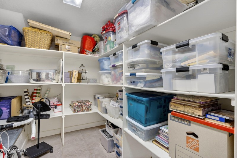 Basement storage closet