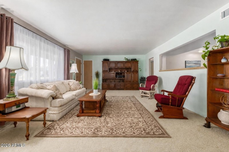 Cozy living room with mint accents