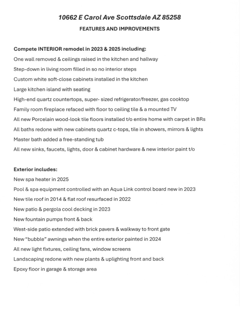 Features & Improvements