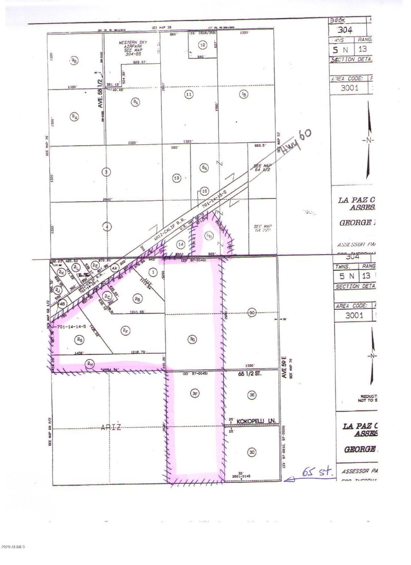 County map 302.5 acres SALOME, AZ