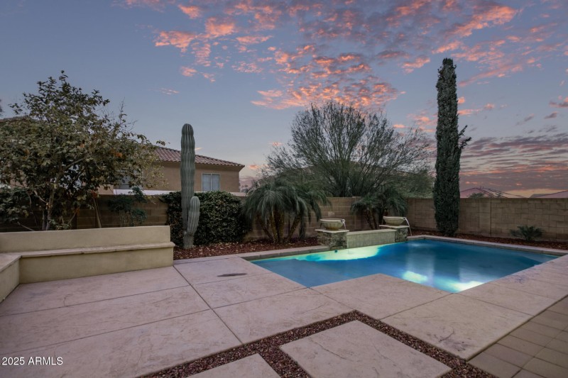 Private Pool at Dusk