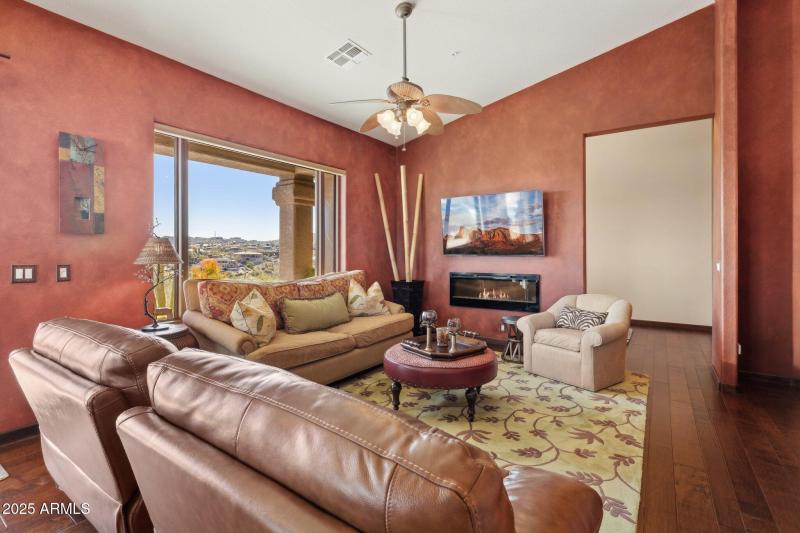 Massive Window & Fireplace