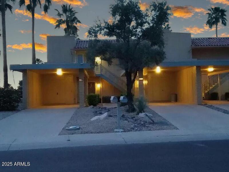 Front View at Sunset