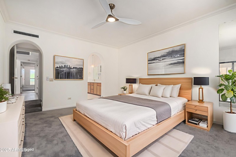 Virtually Staged Primary Bedroom