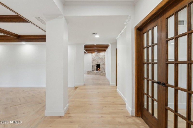 Lead glass double doors