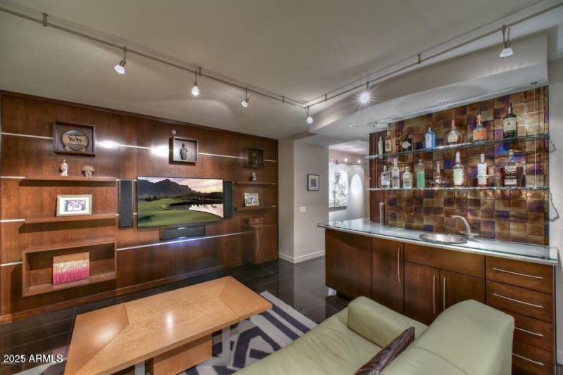 Virtual Photo of Family Room & Bar