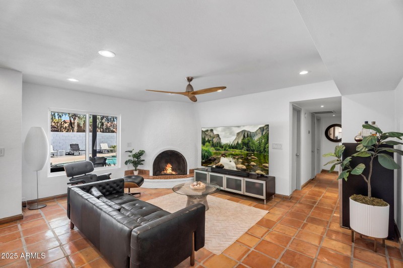 Living Area w/ Fireplace