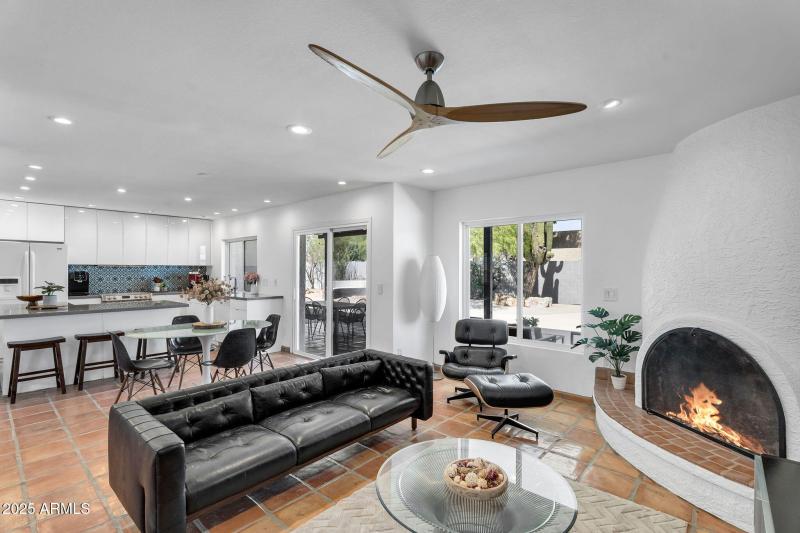 Living Area w/ Fireplace