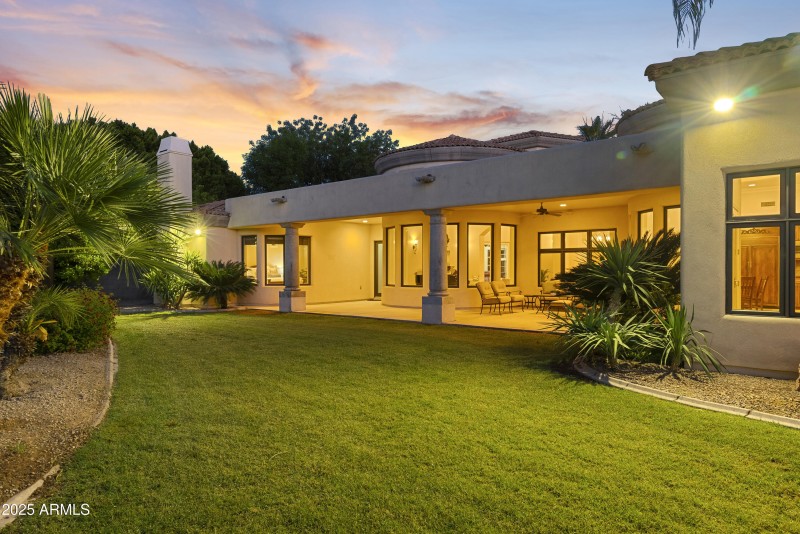 Covered Patio at Night