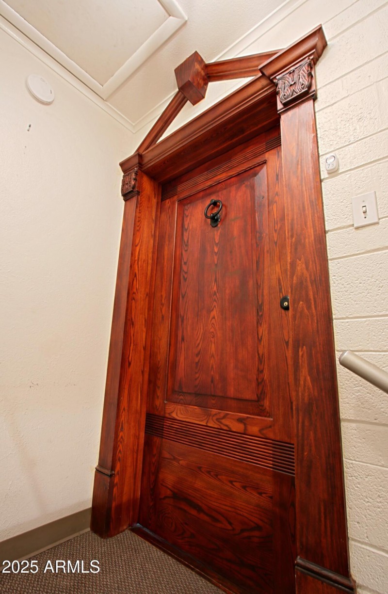 Cherry wood front door