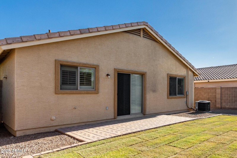 Backyard with Block Privacy Wall