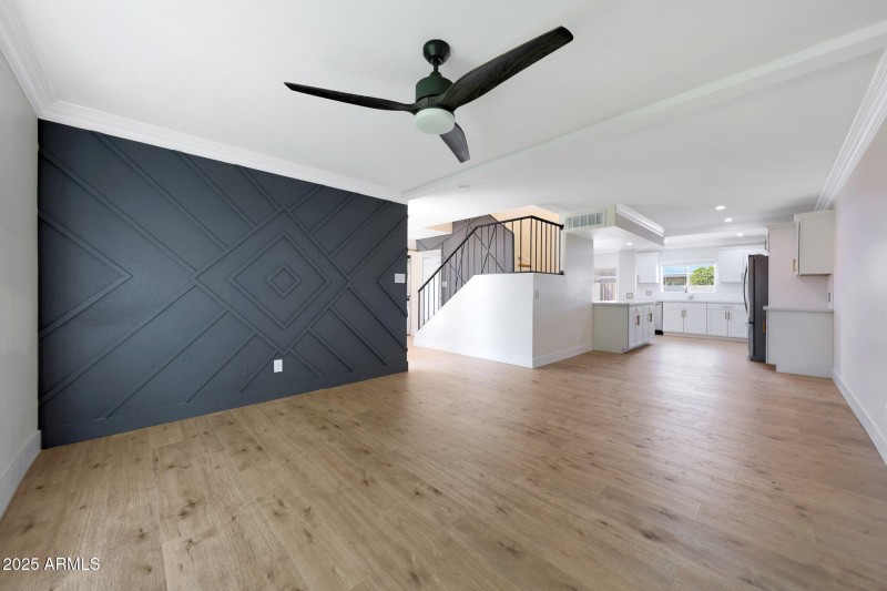 Kitchen open to Family room