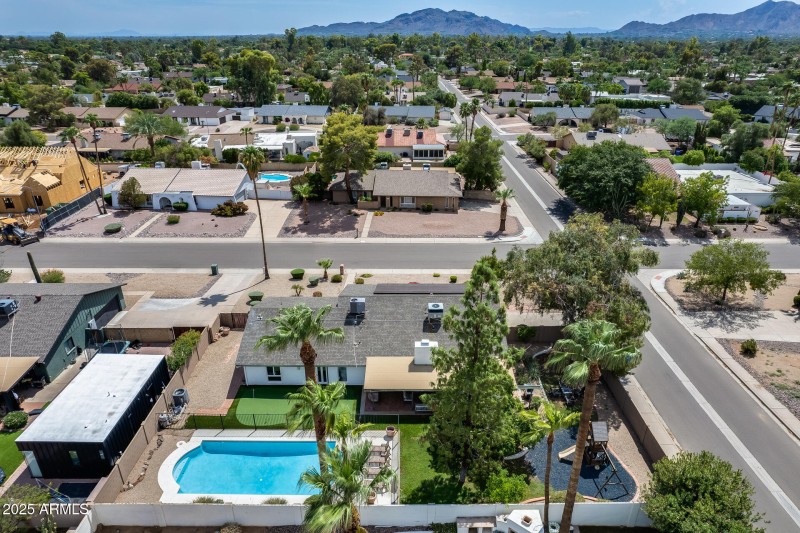 Aerial View of Backyard